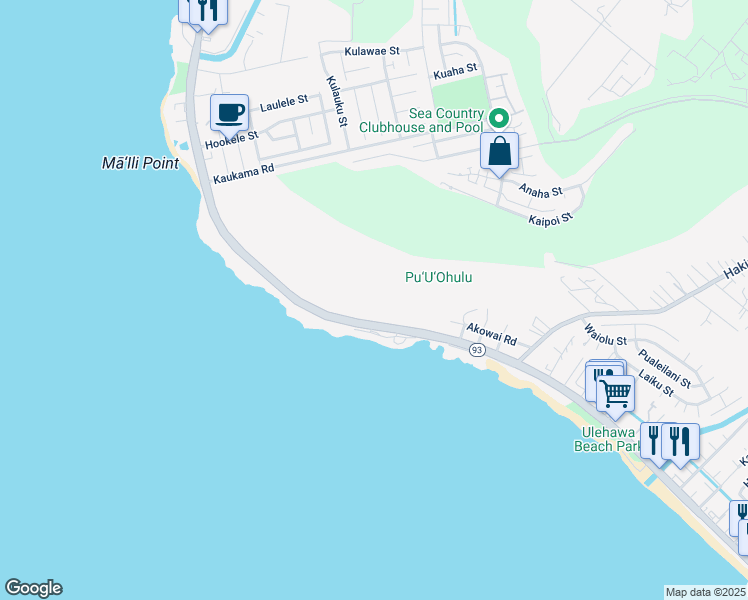 map of restaurants, bars, coffee shops, grocery stores, and more near 87-1286 Farrington Highway in Waianae