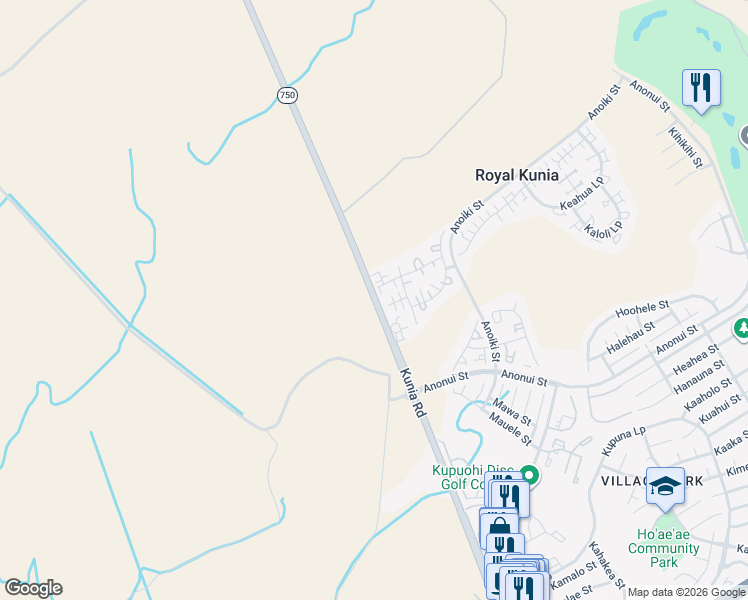 map of restaurants, bars, coffee shops, grocery stores, and more near 94-206 Koke Place in Waipahu