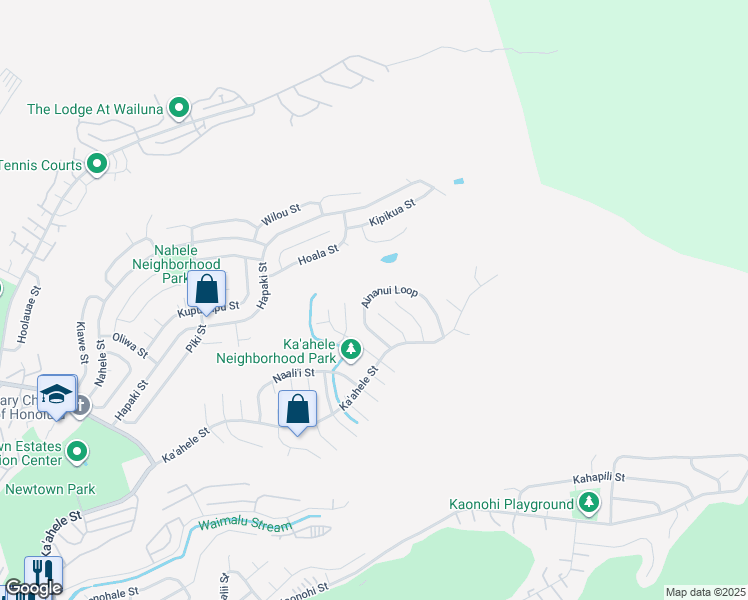map of restaurants, bars, coffee shops, grocery stores, and more near 98-831 Ainanui Loop in Aiea