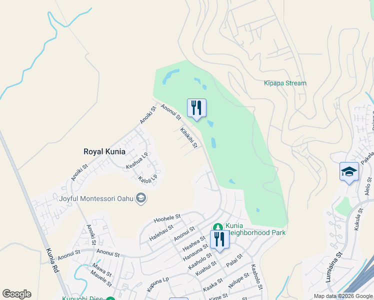 map of restaurants, bars, coffee shops, grocery stores, and more near 94-1031 Kaiamu Street in Waipahu