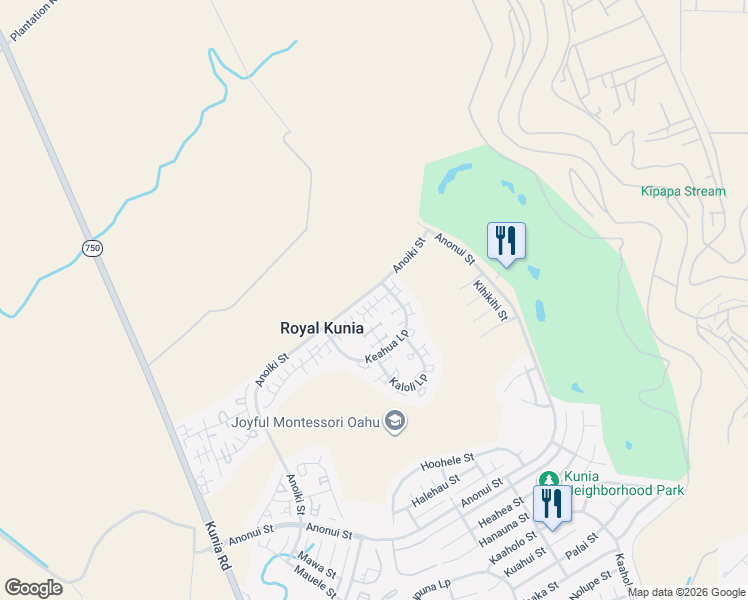 map of restaurants, bars, coffee shops, grocery stores, and more near 94-244 Kaiholena Place in Waipahu