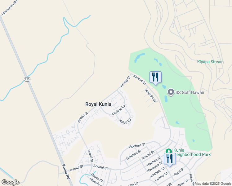 map of restaurants, bars, coffee shops, grocery stores, and more near 94-244 Kaiholena Place in Waipahu