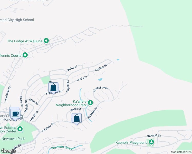 map of restaurants, bars, coffee shops, grocery stores, and more near 98-2029 Pahiolo Street in Aiea