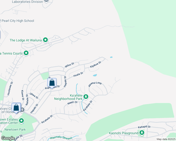 map of restaurants, bars, coffee shops, grocery stores, and more near 98-2029 Pahiolo Street in Aiea