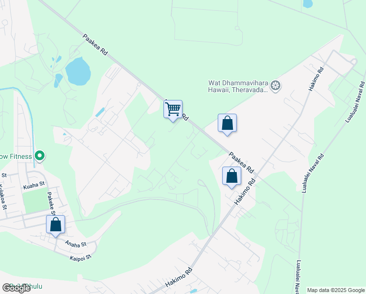 map of restaurants, bars, coffee shops, grocery stores, and more near 87-827 Iliili Road in Waianae