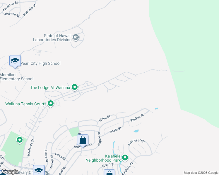 map of restaurants, bars, coffee shops, grocery stores, and more near 98-1985 Kaʻahumanu Street in Aiea