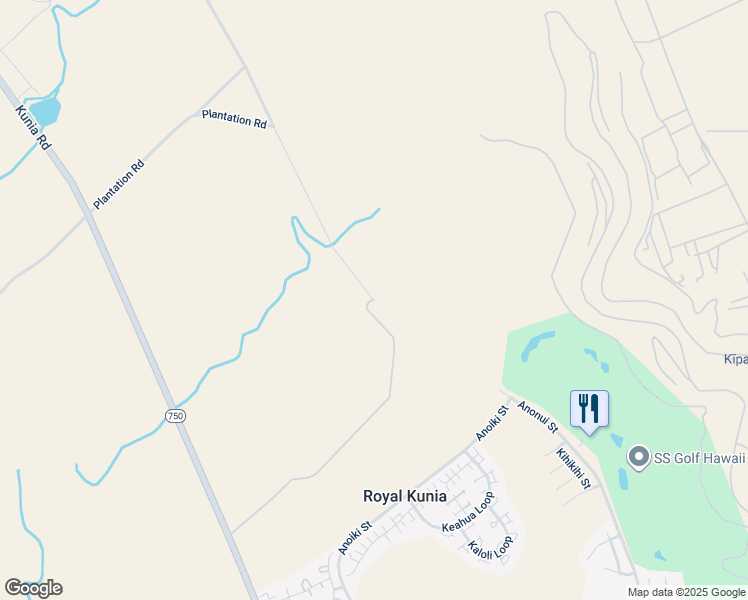 map of restaurants, bars, coffee shops, grocery stores, and more near Plantation Road in Waipahu