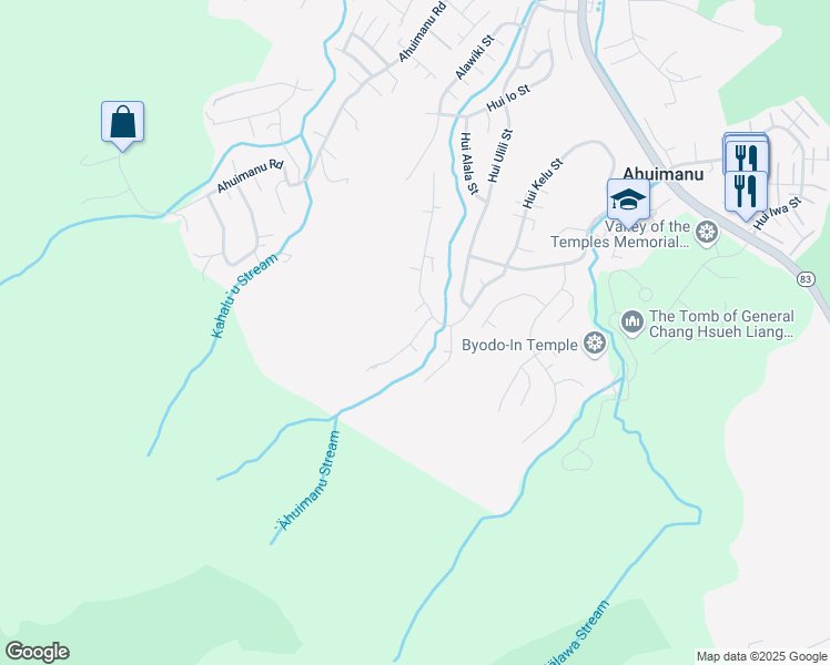 map of restaurants, bars, coffee shops, grocery stores, and more near 47-120 Heno Place in Kaneohe