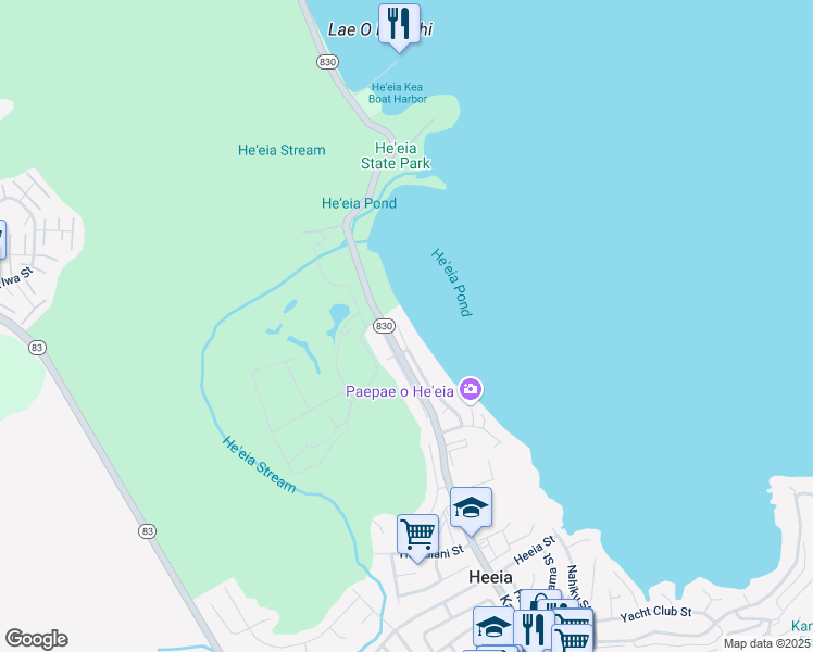 map of restaurants, bars, coffee shops, grocery stores, and more near 46-331 Ikiiki Street in Kaneohe
