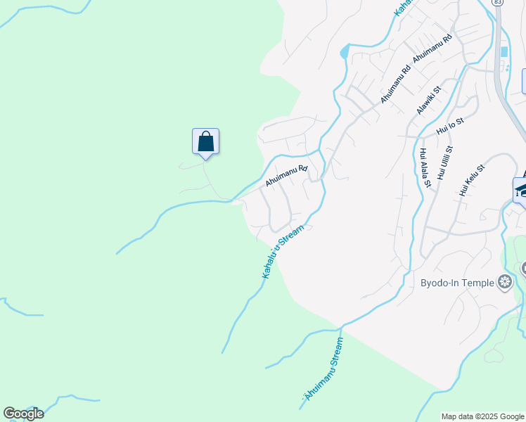 map of restaurants, bars, coffee shops, grocery stores, and more near 47-751 Ahuimanu Loop in Kaneohe
