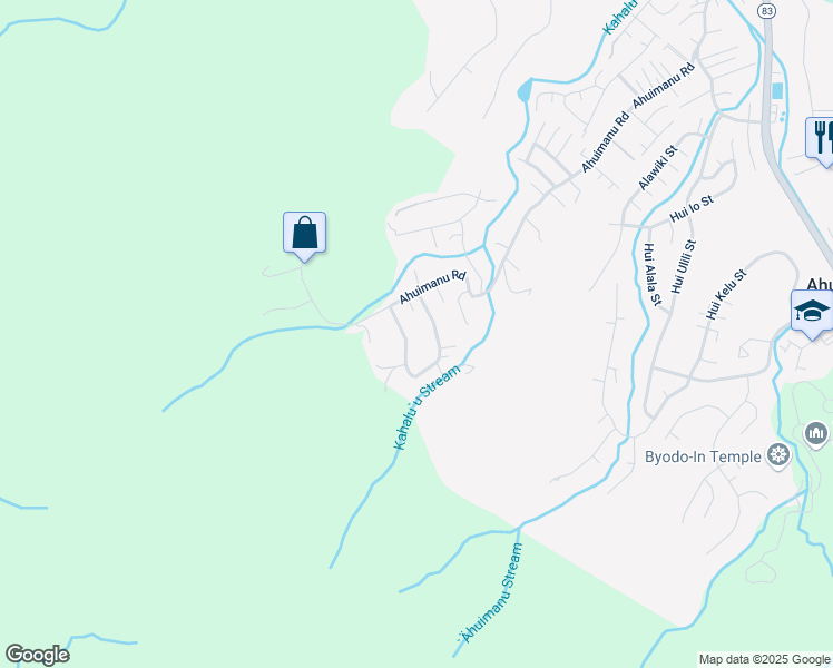 map of restaurants, bars, coffee shops, grocery stores, and more near 47-751 Ahuimanu Loop in Kaneohe