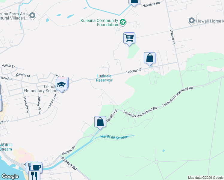 map of restaurants, bars, coffee shops, grocery stores, and more near 86-408 Lualualei Homestead Road in Waianae