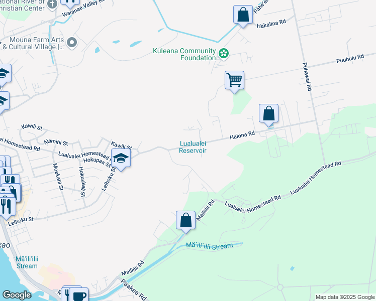 map of restaurants, bars, coffee shops, grocery stores, and more near 86-330 Halona Road in Waianae