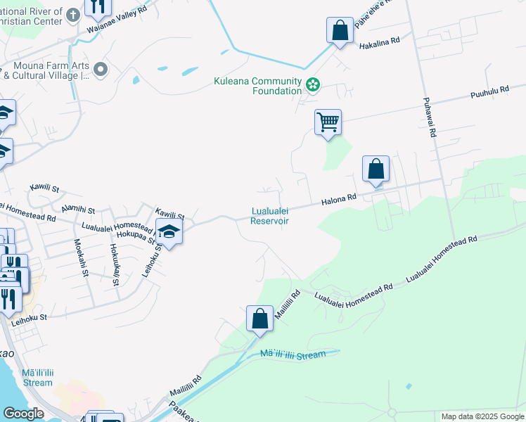 map of restaurants, bars, coffee shops, grocery stores, and more near 86-330 Halona Road in Waianae