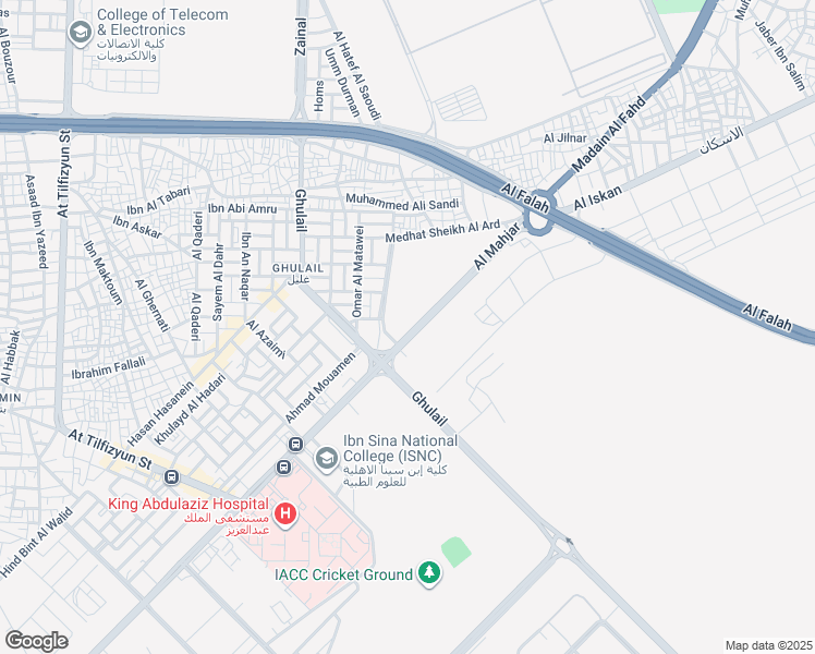 map of restaurants, bars, coffee shops, grocery stores, and more near 8253 Al Jaziri in Jeddah