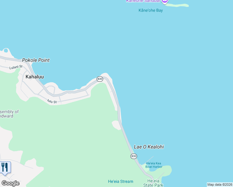 map of restaurants, bars, coffee shops, grocery stores, and more near 47-29 Kamehameha Highway in Kaneohe