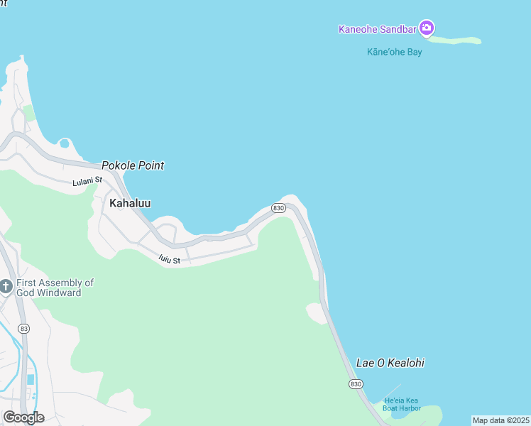 map of restaurants, bars, coffee shops, grocery stores, and more near 47-124 Kamehameha Highway in Kaneohe
