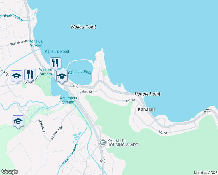 map of restaurants, bars, coffee shops, grocery stores, and more near 47-395 Kamehameha Highway in Kaneohe