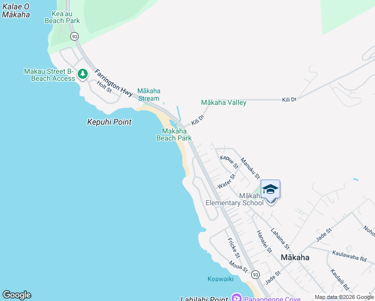 map of restaurants, bars, coffee shops, grocery stores, and more near 84-472 Farrington Highway in Waianae