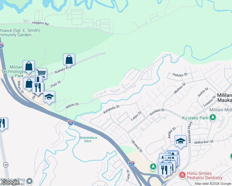 map of restaurants, bars, coffee shops, grocery stores, and more near in Honolulu County
