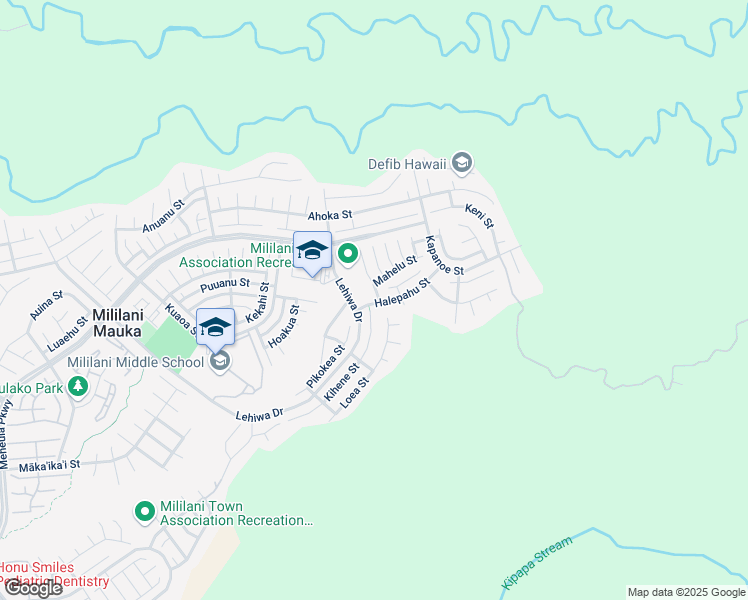map of restaurants, bars, coffee shops, grocery stores, and more near 95-1002 Aliana St in Mililani