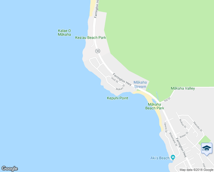 map of restaurants, bars, coffee shops, grocery stores, and more near 84-259 Makau Street in Waianae