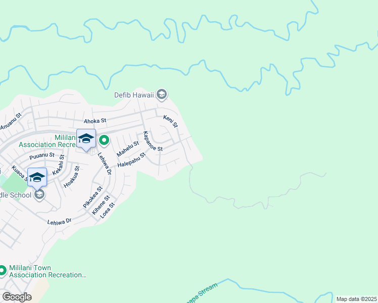 map of restaurants, bars, coffee shops, grocery stores, and more near 95-221 Hainole Place in Mililani
