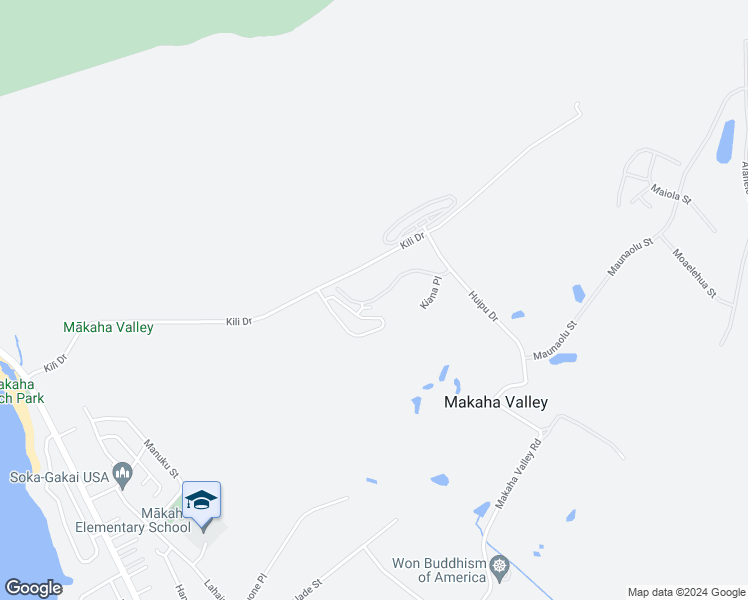 map of restaurants, bars, coffee shops, grocery stores, and more near 84644 Ala Mahiku Street in Waianae