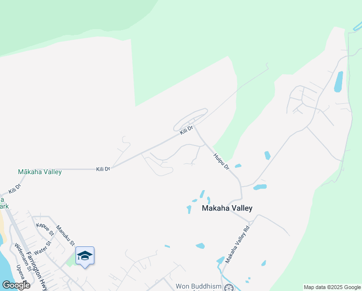 map of restaurants, bars, coffee shops, grocery stores, and more near 84-710 Kili Drive in Waianae