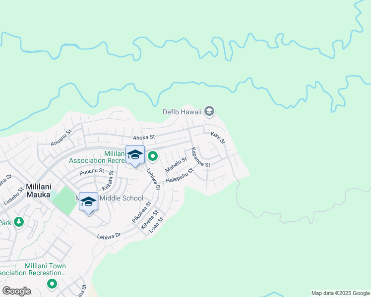 map of restaurants, bars, coffee shops, grocery stores, and more near 95-1020 Anopili Street in Mililani