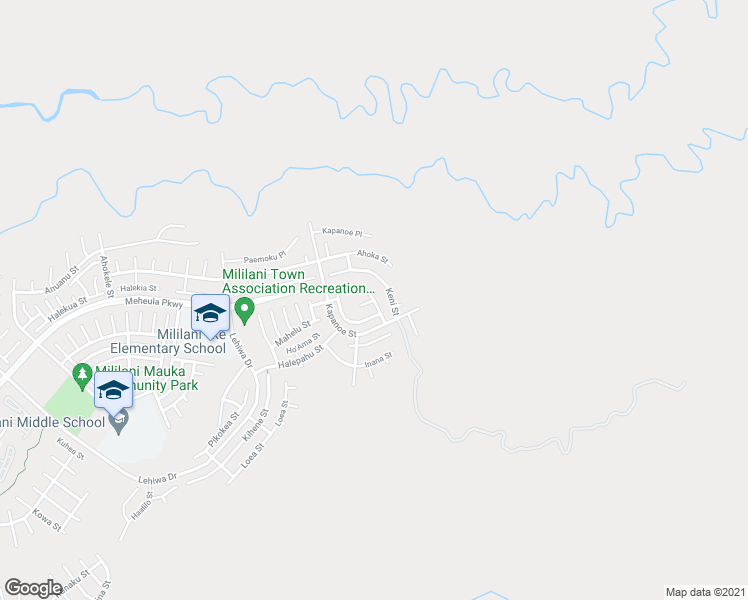 map of restaurants, bars, coffee shops, grocery stores, and more near in Mililani