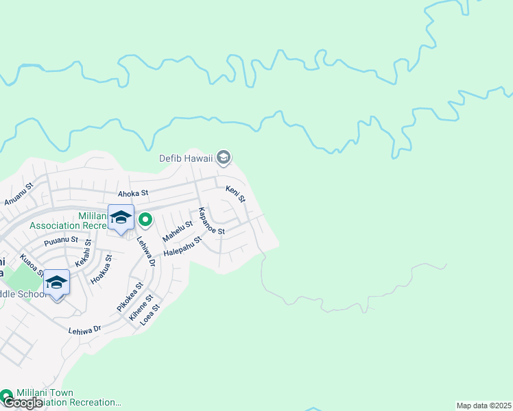map of restaurants, bars, coffee shops, grocery stores, and more near 95-216 Keni Place in Mililani