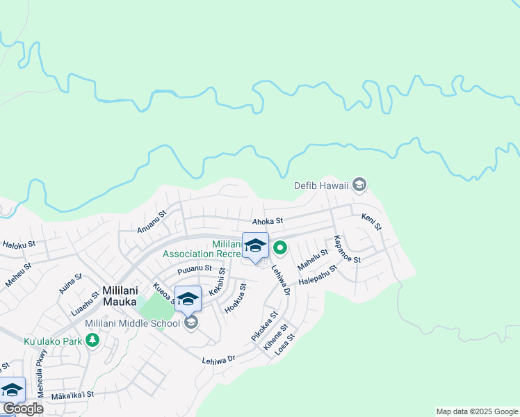 map of restaurants, bars, coffee shops, grocery stores, and more near 95-1199 Anuanu Street in Mililani