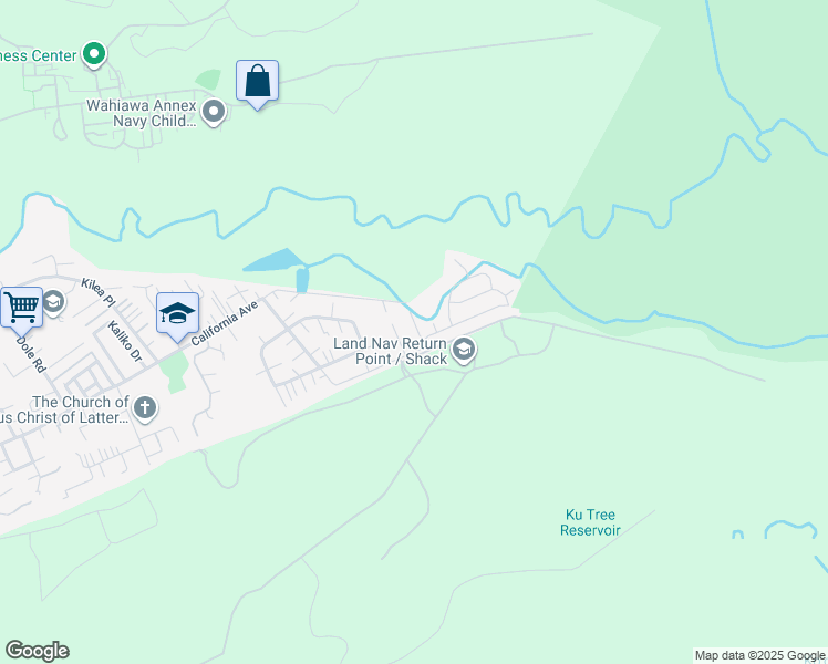 map of restaurants, bars, coffee shops, grocery stores, and more near 10 Grand View Place in Wahiawa