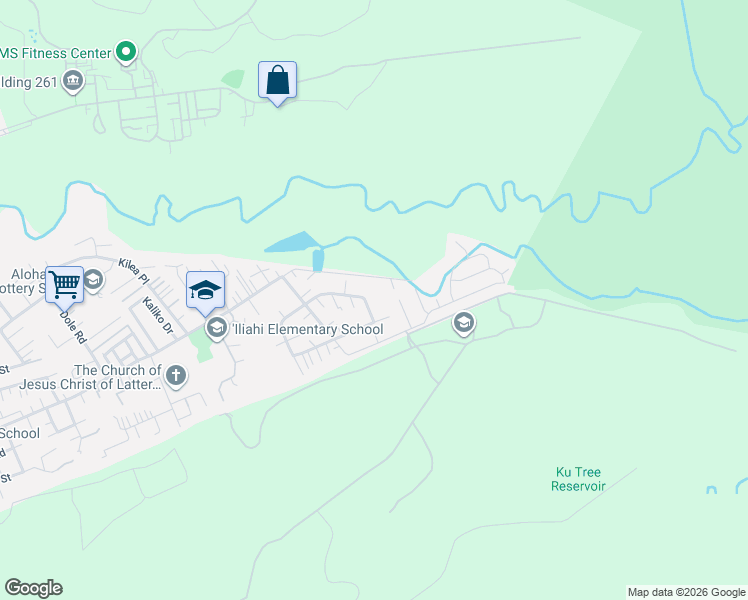 map of restaurants, bars, coffee shops, grocery stores, and more near 221 Karsten Drive in Wahiawa