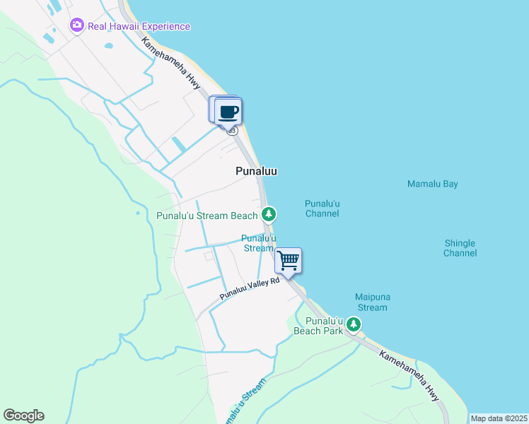 map of restaurants, bars, coffee shops, grocery stores, and more near 53-442 Kamehameha Highway in Hauula