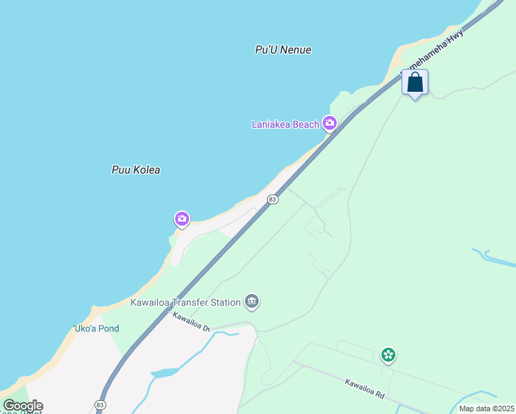 map of restaurants, bars, coffee shops, grocery stores, and more near 61-691 Kamehameha Highway in Haleiwa