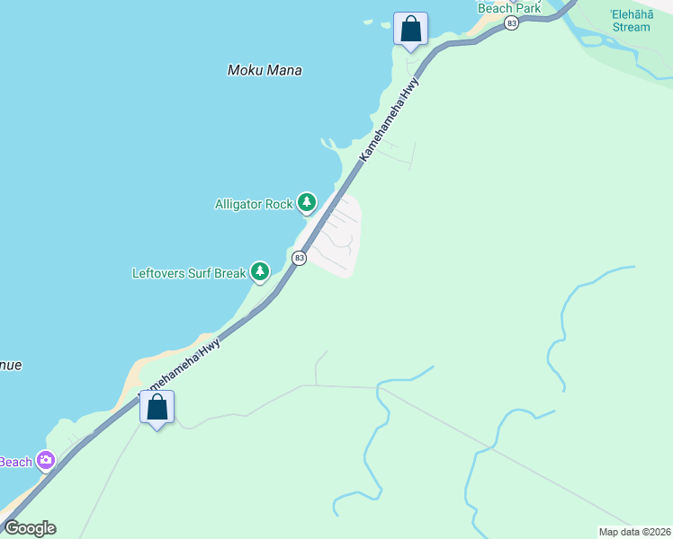 map of restaurants, bars, coffee shops, grocery stores, and more near 61-147 Ikuwai Place in Haleiwa