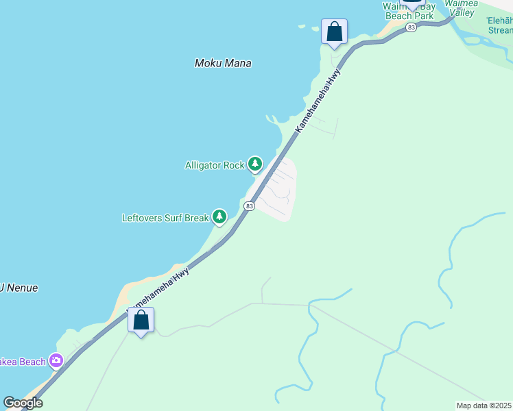map of restaurants, bars, coffee shops, grocery stores, and more near 61314 Kamehameha Highway in Haleiwa