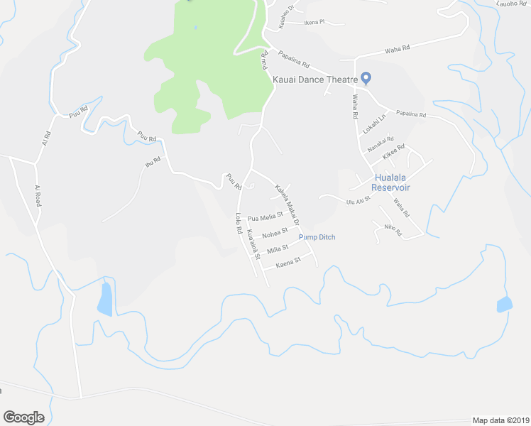 map of restaurants, bars, coffee shops, grocery stores, and more near 1206 Pua Melia Street in Kalaheo