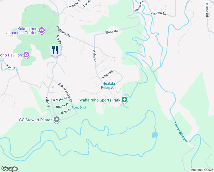 map of restaurants, bars, coffee shops, grocery stores, and more near 3626 Waha Road in Kalaheo
