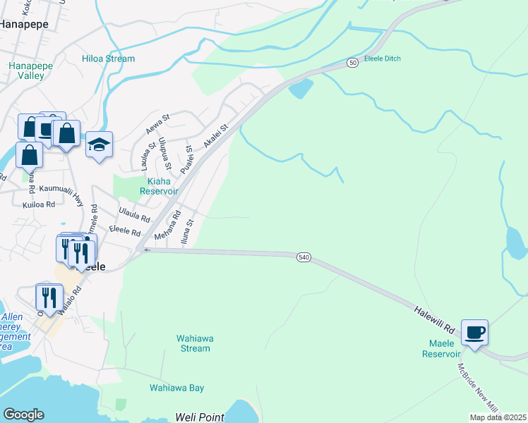 map of restaurants, bars, coffee shops, grocery stores, and more near in Eleele