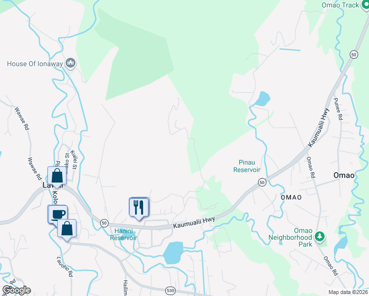 map of restaurants, bars, coffee shops, grocery stores, and more near 4690 Uha Road in Lawai