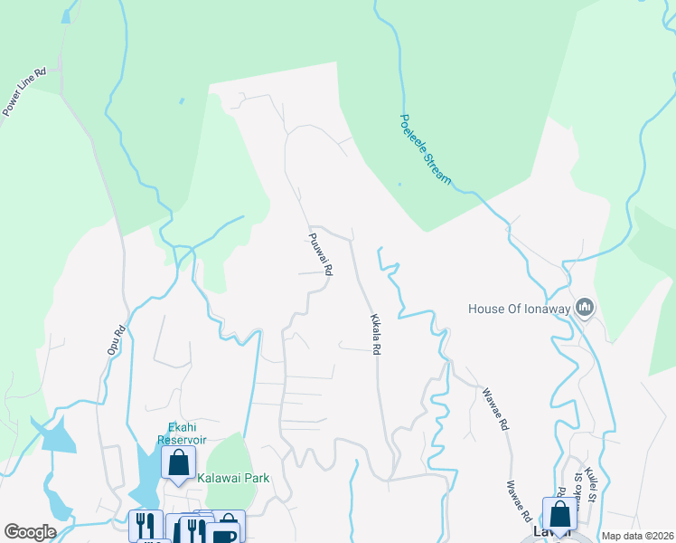 map of restaurants, bars, coffee shops, grocery stores, and more near 5075 Puuwai Road in Kalaheo