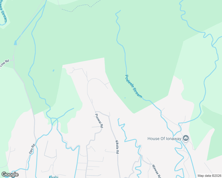 map of restaurants, bars, coffee shops, grocery stores, and more near 5489 Puulima Road in Kalaheo