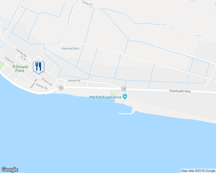 map of restaurants, bars, coffee shops, grocery stores, and more near 8918 Kekaha Road in Kekaha