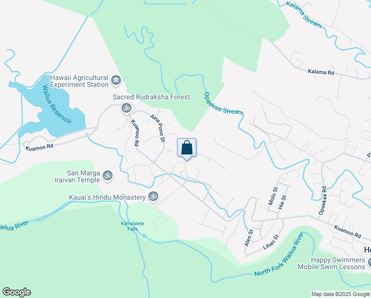 map of restaurants, bars, coffee shops, grocery stores, and more near 399 Kaholalele Road in Kapaʻa