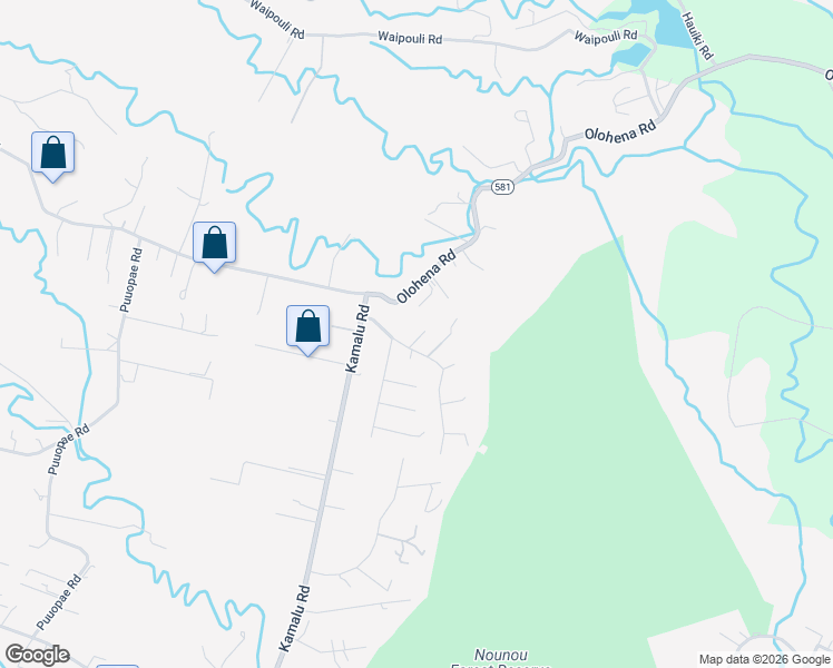 map of restaurants, bars, coffee shops, grocery stores, and more near 5916A Lokelani Road in Kapaʻa