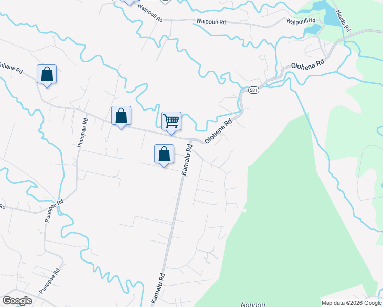 map of restaurants, bars, coffee shops, grocery stores, and more near 1282 Kamalu Road in Kapaʻa