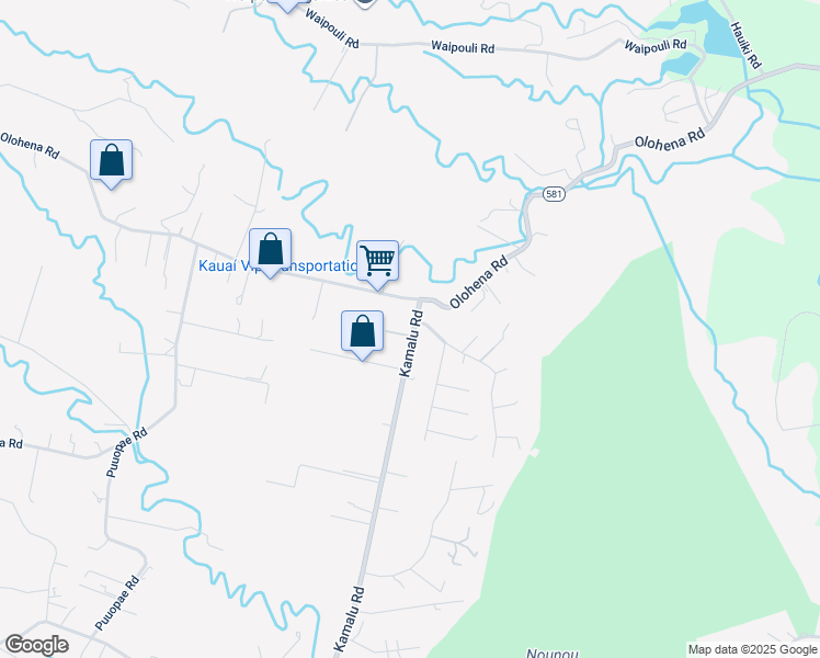 map of restaurants, bars, coffee shops, grocery stores, and more near 1282 Kamalu Road in Kapaʻa